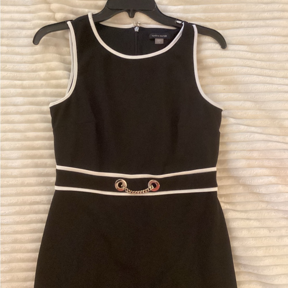 Tommy Hilfiger Black Dress with White Accents